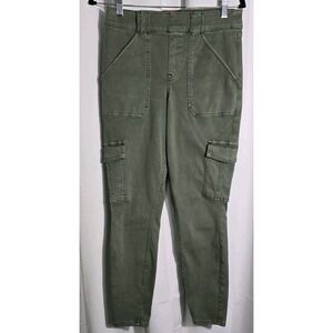 Spanx Stretch Twill Ankle Cargo Pant Women's‎ Sze L Sage Green Skinny Streetwear